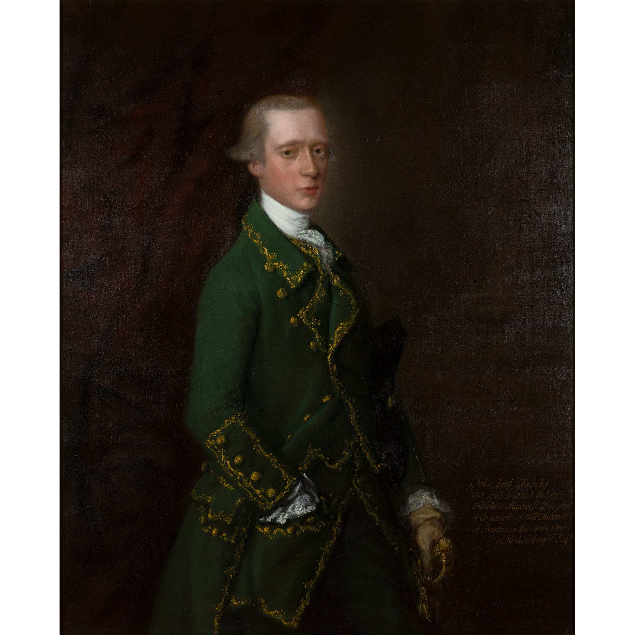 THOMAS GAINSBOROUGH R.A. (BRITISH 1717-1788) HALF-LENGTH PORTRAIT OF JOHN CAMPBELL, VISCOUNT GLENORCHY (1738-1771) - 1762-63